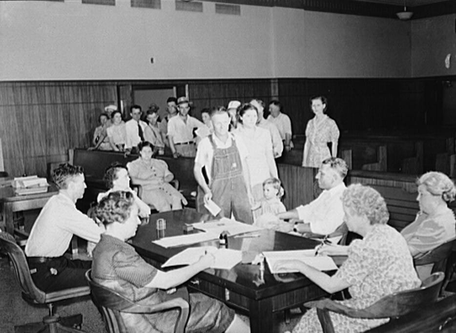 Election day in 1942 Dunklin County Missouri