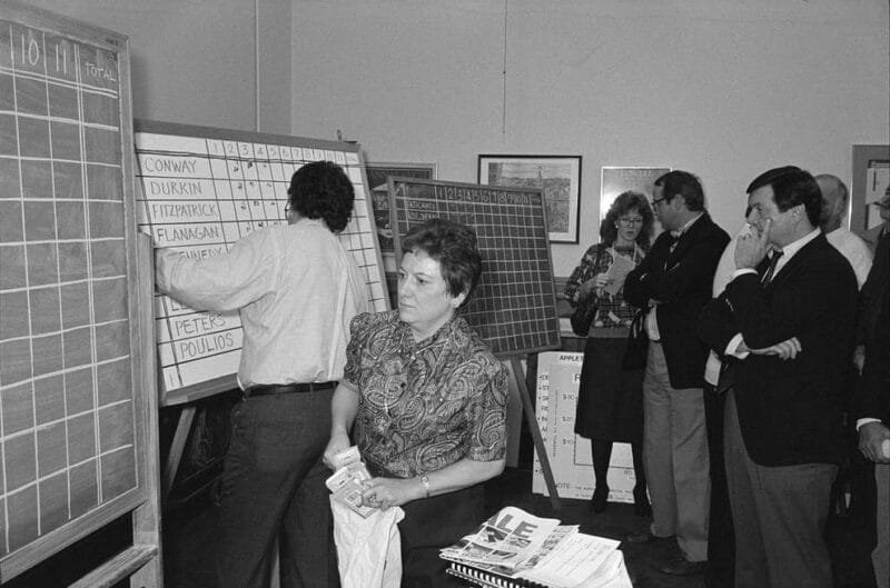 Election Day November 10, 1987 Lowell Massachusetts Fire Department