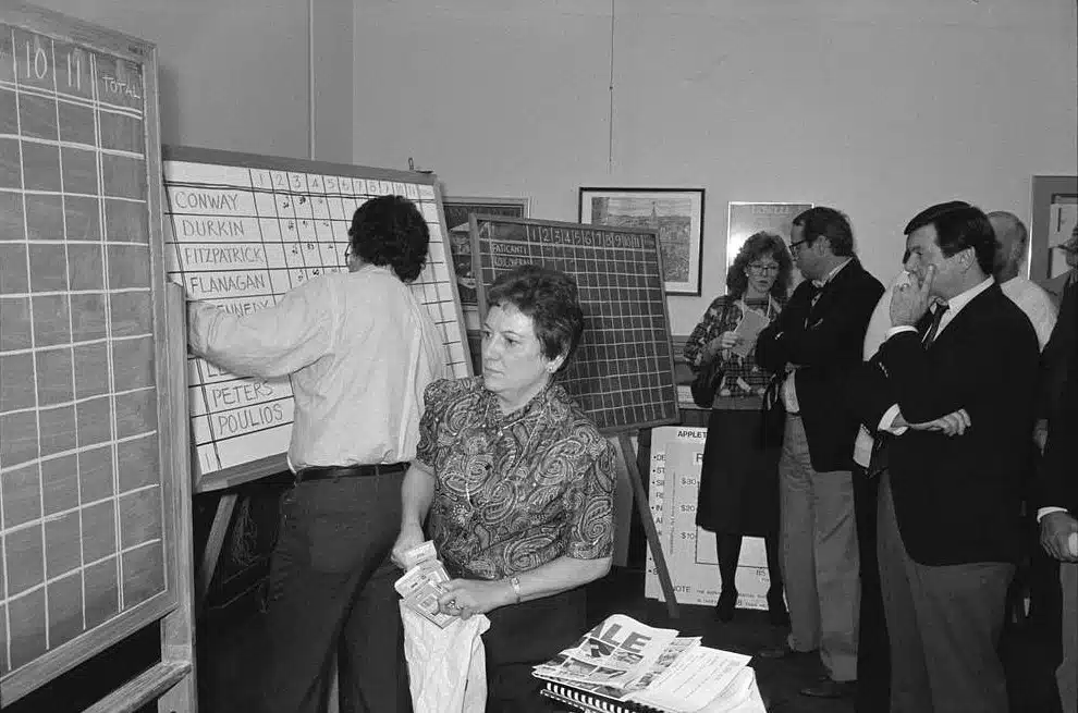 Election Day November 10, 1987 Lowell Massachusetts Fire Department