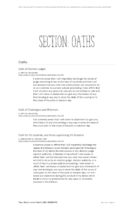 Sample section divider for Tally Book Oaths