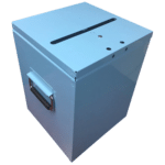 Ballot box blue steel non-stuffable