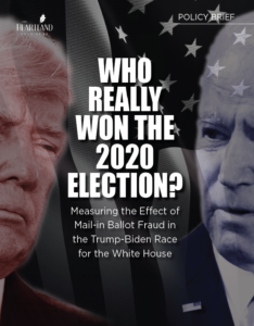 Who Really Won the 2020 election, measuring the effect of mail-in ballot fraud in the Trump-Biden Race for the White House
