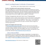 Hand Counting Ensures Continuity of Government