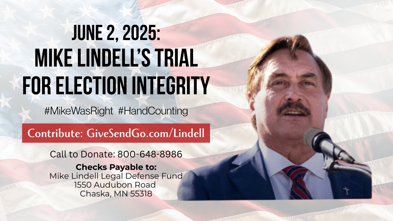 Mike Lindell trial and contribute page