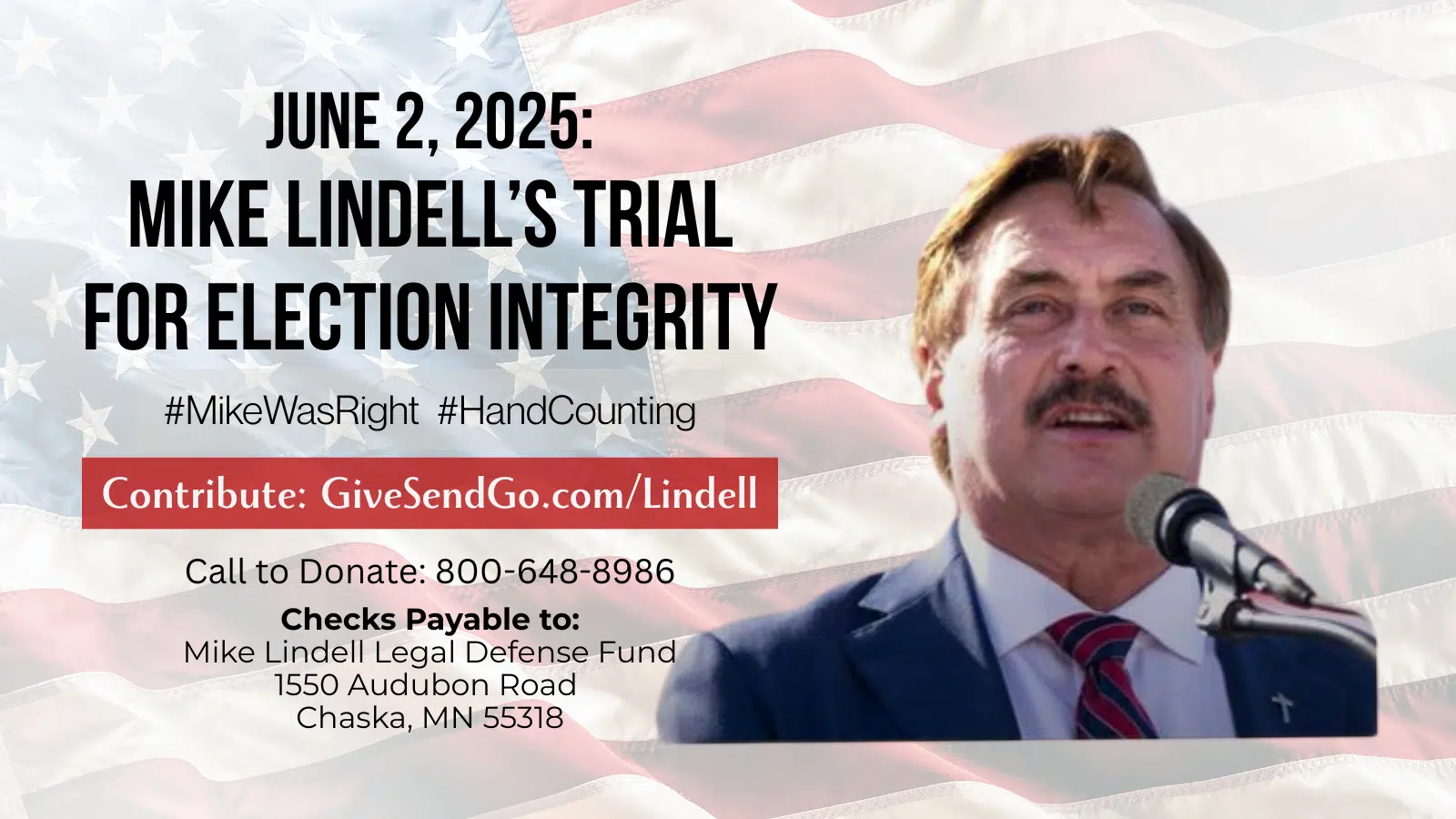 Mike Lindell trial and contribute page