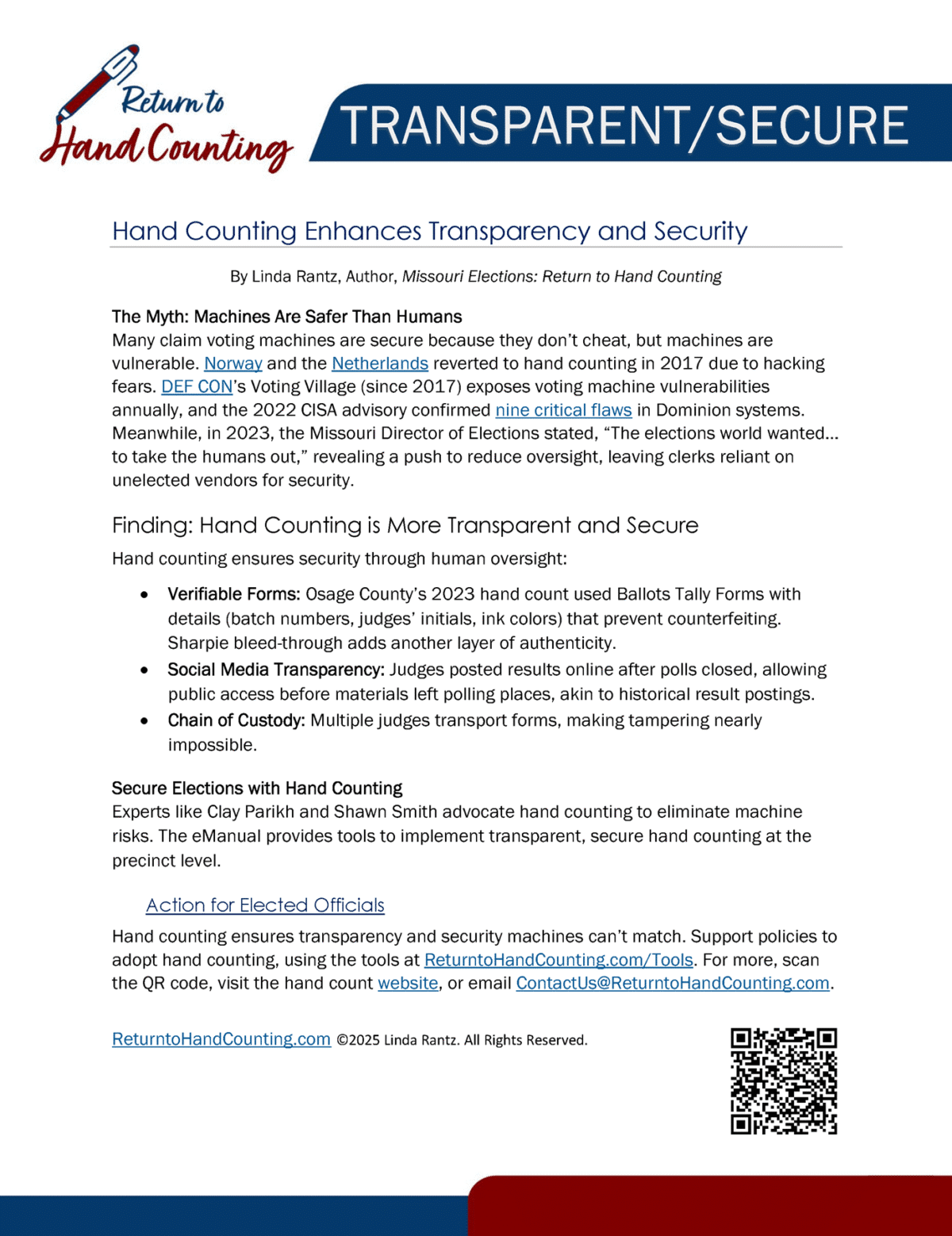 Hand Counting Enhances Transparency and Security | Return to Hand Counting