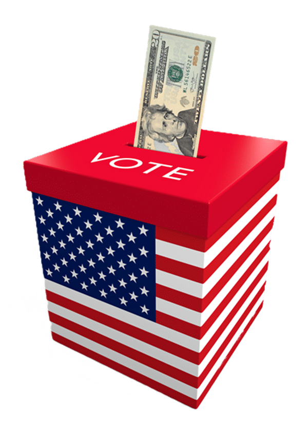 Ballot box vote money fraud