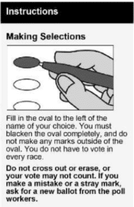 Ballot Instructions for machine counting
