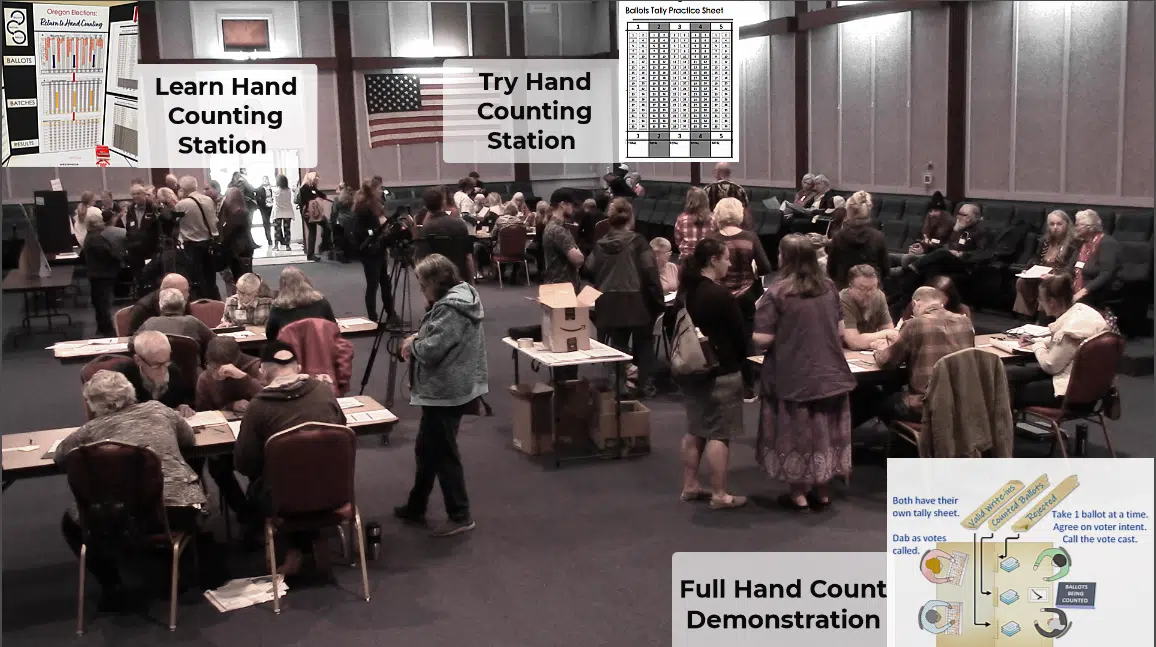 Capitol Count event - hand count demo Oregon Capitol Count event - hand count demo Oregon