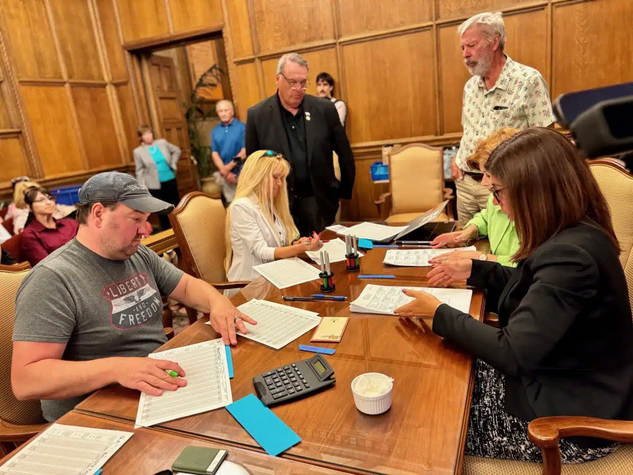 Capitol Count event - hand count demo Pennsylvania Capitol Count event - hand count demo Pennsylvania