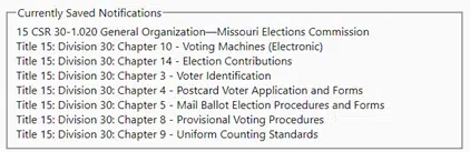 CSR Notification Interests Example CSR Notification Interests Example