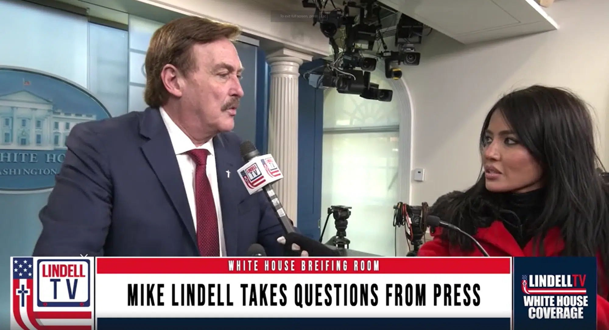 Mike Lindell in the White House Press Briefing Room