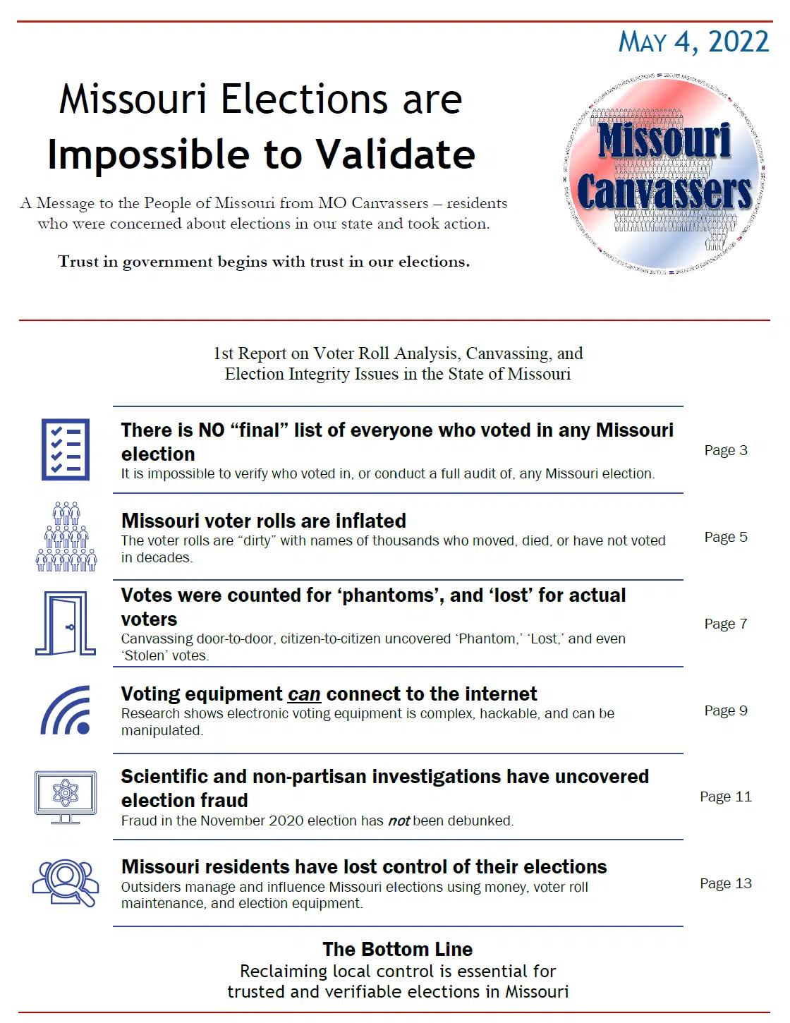 Cover - Missouri Elections Are Impossible to Validate
