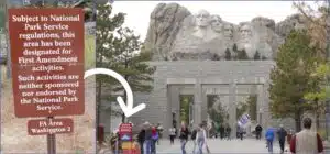 Mt Rushmore first amendment areas