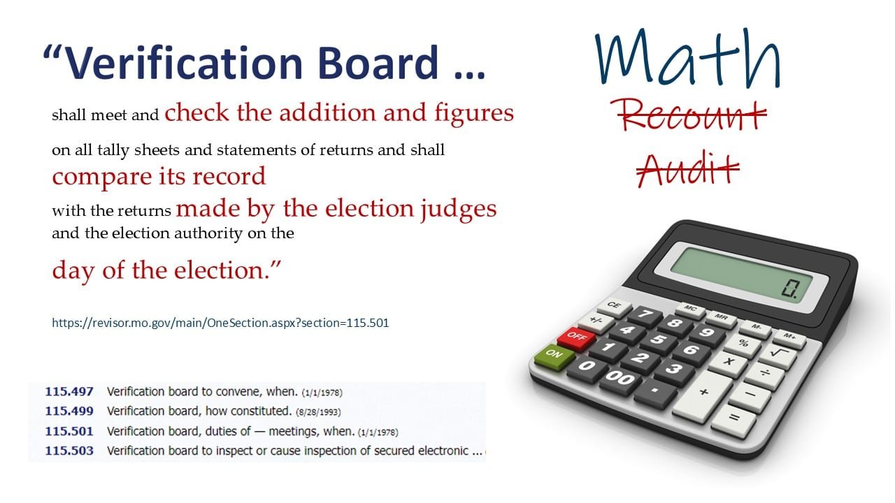 Verification Board Overview slide – checking the math Verification Board Overview slide - checking the math